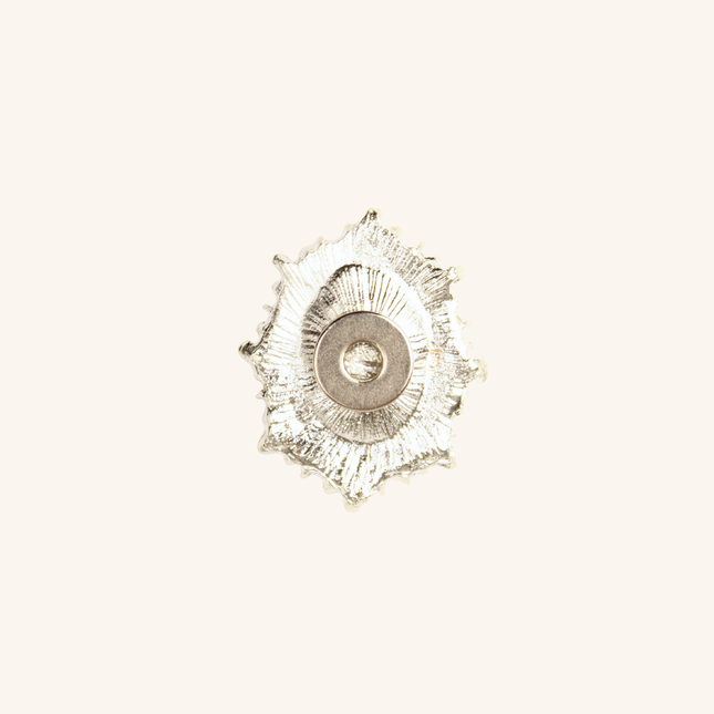MoriCat Oval Floral Cluster Gem Charm