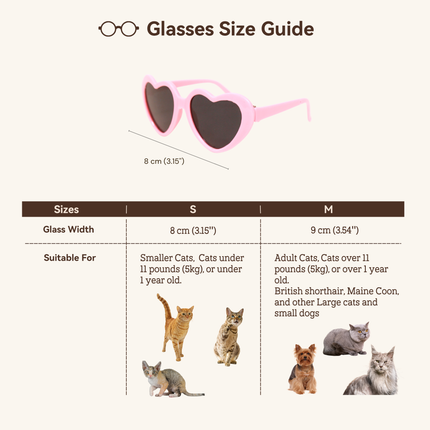 MoriCat Pink Heart Shaped Plastic Sunglasses with Black Lens