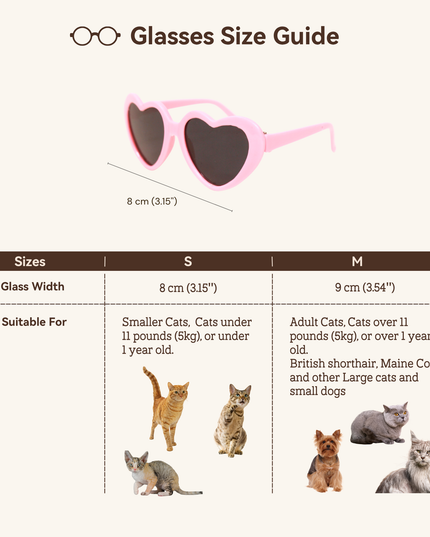 MoriCat Pink Heart Shaped Plastic Sunglasses with Black Lens