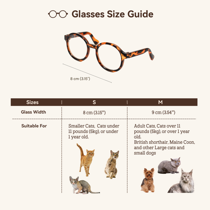 MoriCat Tortoiseshell Glasses with Clear Lens