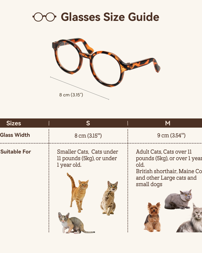 MoriCat Tortoiseshell Glasses with Clear Lens