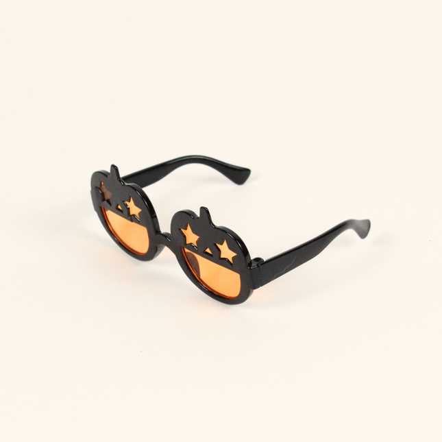 MoriCat Halloween Black Pumpkin Sunglasses with Black Lens