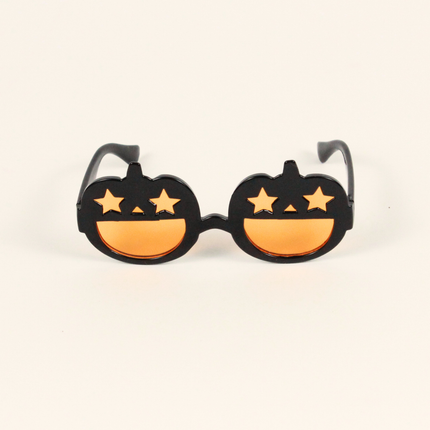 MoriCat Halloween Black Pumpkin Sunglasses with Black Lens
