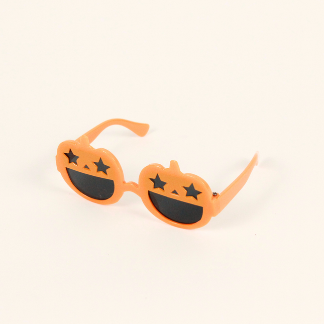 MoriCat Halloween Orange Pumpkin Sunglasses with Black Lens