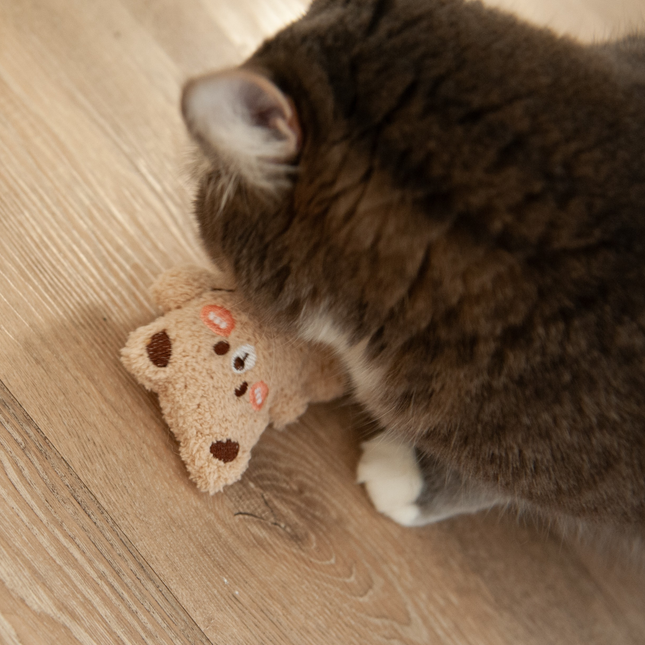 MoriCat Premium Silvervine Toy — Large Beige Bear