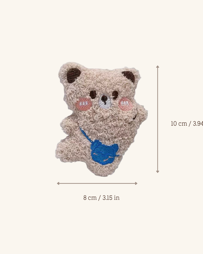 MoriCat Premium Catnip Toy — Large Beige Bear