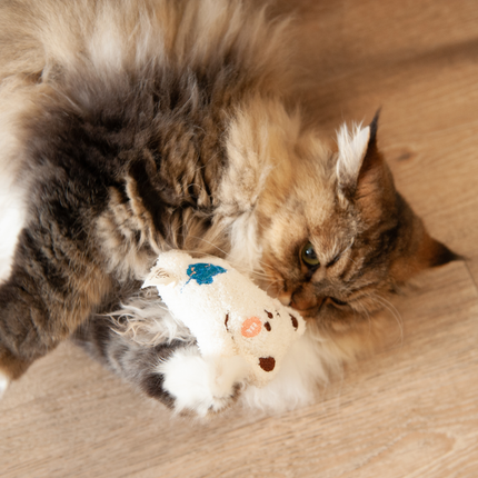 MoriCat Premium Catnip Toy — Large White Bear