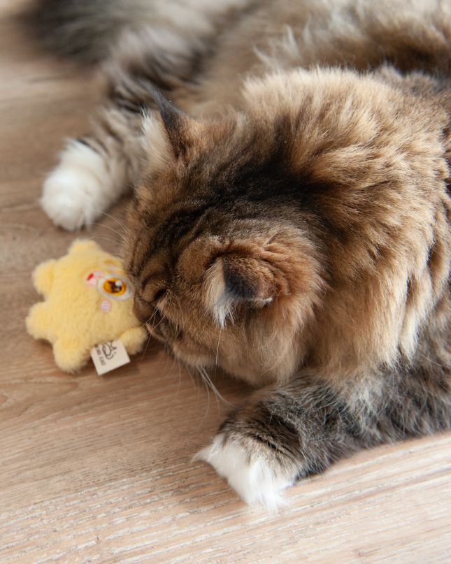 MoriCat Premium Catnip Toy — Yellow Monster