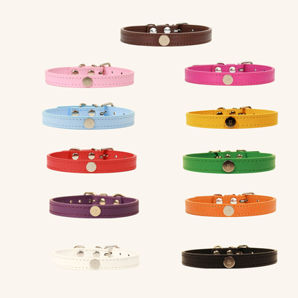MoriCat Premium Vegan Leather Brown Cat Collar