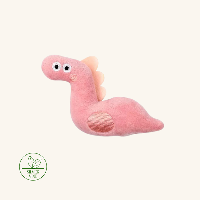 MoriCat Premium Silvervine Toy — Pink Dinosaur
