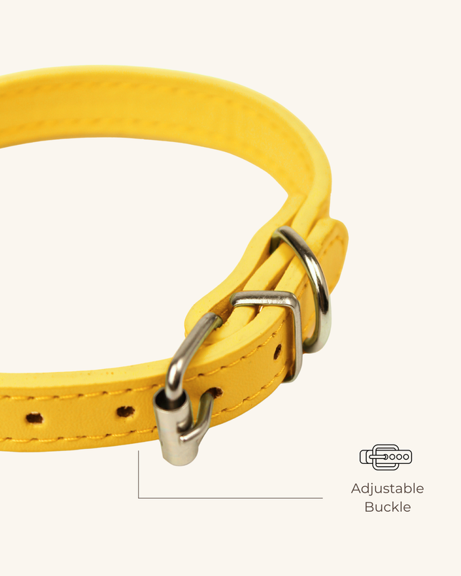 MoriCat Premium Vegan Leather Gold Cat Collar