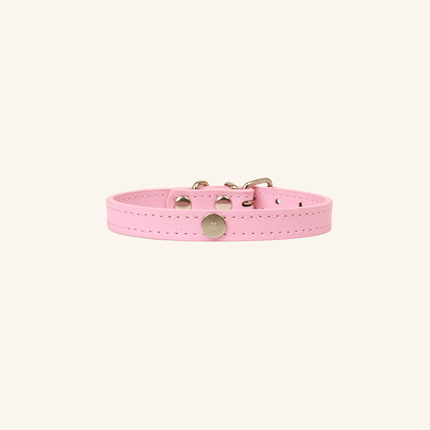 MoriCat Premium Vegan Leather Pink Cat Collar