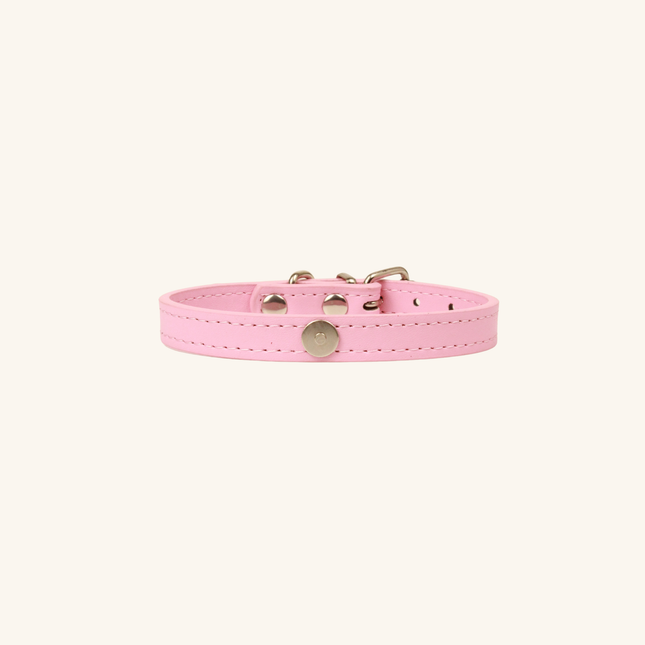 MoriCat Premium Vegan Leather Pink Cat Collar