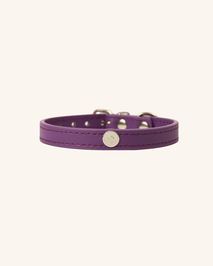 MoriCat Premium Vegan Leather Purple Cat Collar
