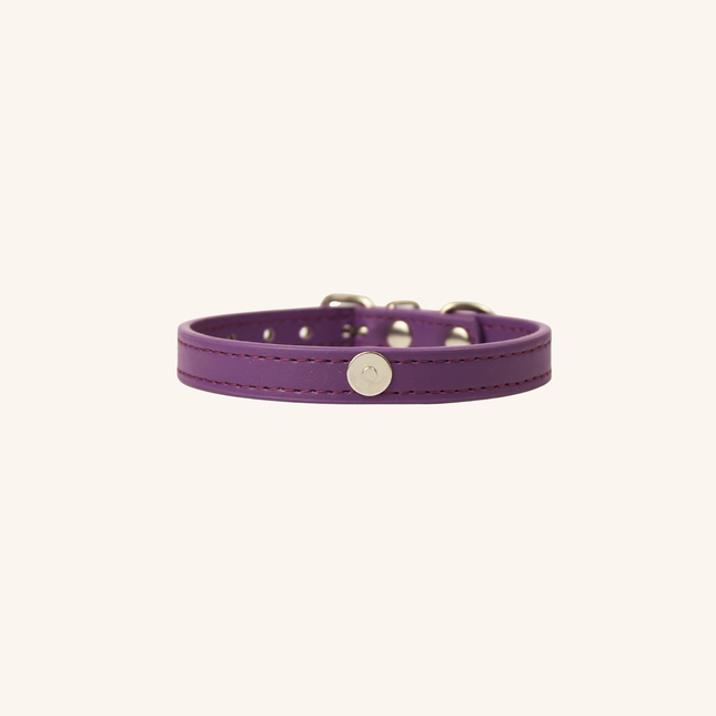 MoriCat Premium Vegan Leather Purple Cat Collar