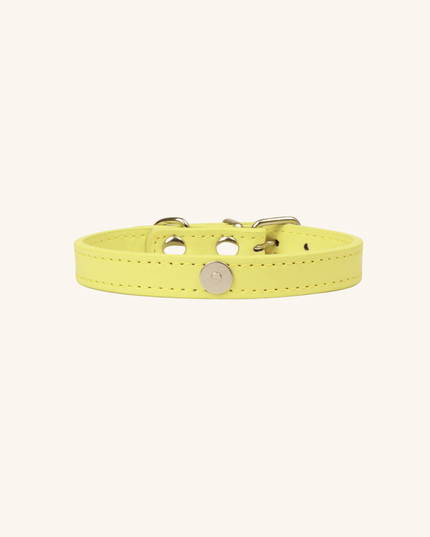 MoriCat Premium Vegan Leather Yellow Cat Collar
