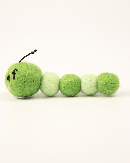 The Wool Baby Caterpillar — Small, Green, and Irresistible to Cats