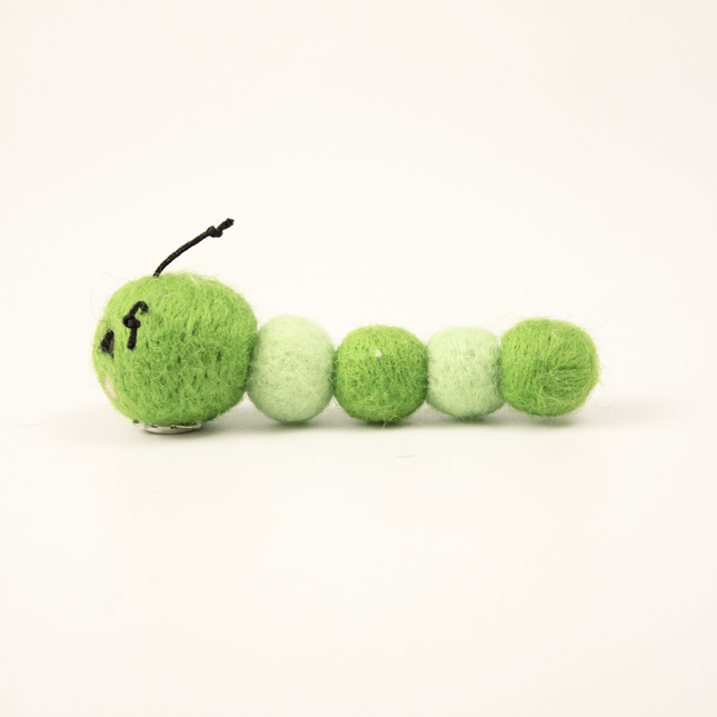 The Wool Baby Caterpillar — Small, Green, and Irresistible to Cats