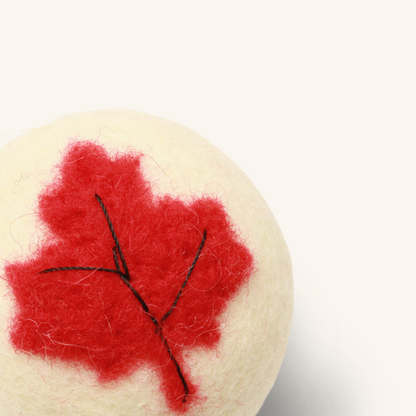 Handmade Canada Maple Leaf Wool Cat Toy