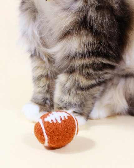 Moricat Handmade Wool Football Cat Toy