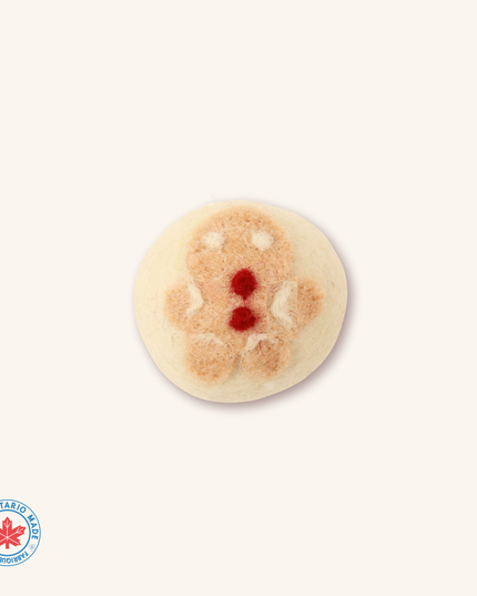 Moricat Handmade Wool Christmas Gingerbread Man Cat Toy