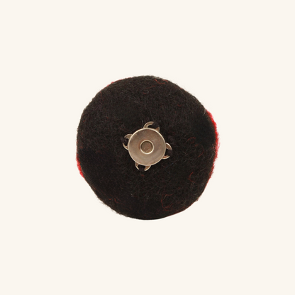 Handmade Ladybug-Shape Wool Cat Toy