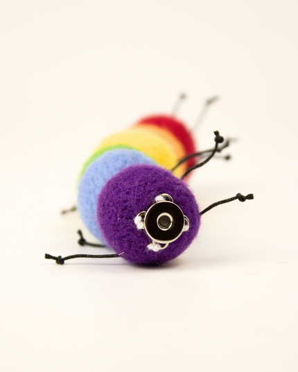 The Wool Rainbow Caterpillar — Bold, Colourful, and Built for Bigger Cats