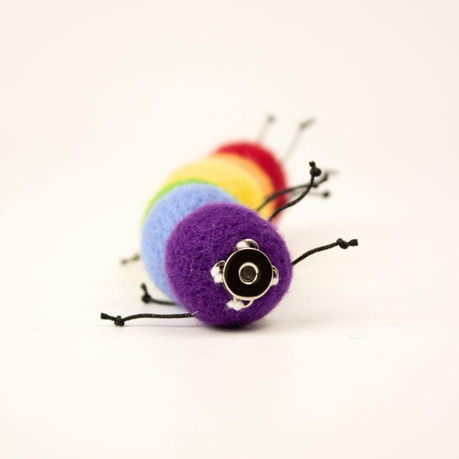 The Wool Rainbow Caterpillar — Bold, Colourful, and Built for Bigger Cats