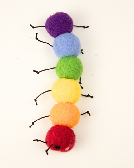 The Wool Rainbow Caterpillar — Bold, Colourful, and Built for Bigger Cats