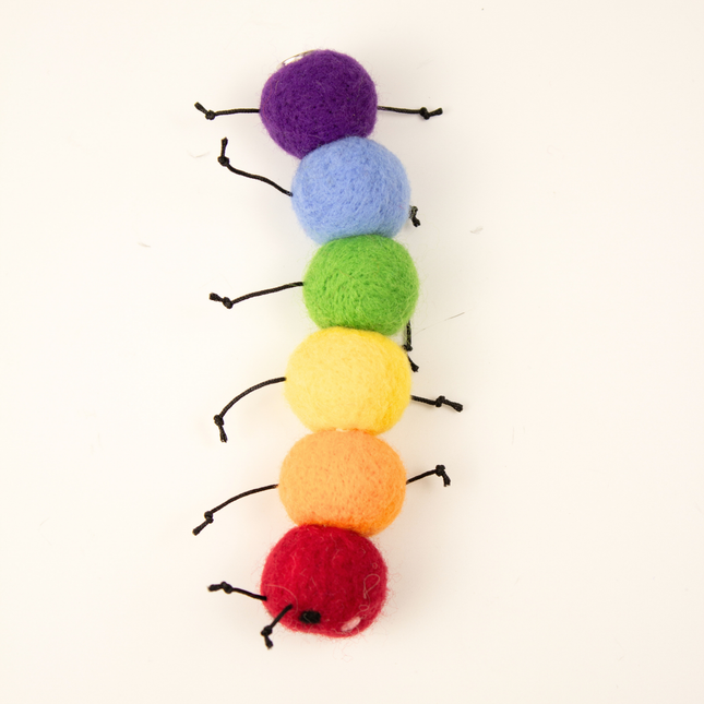 The Wool Rainbow Caterpillar — Bold, Colourful, and Built for Bigger Cats
