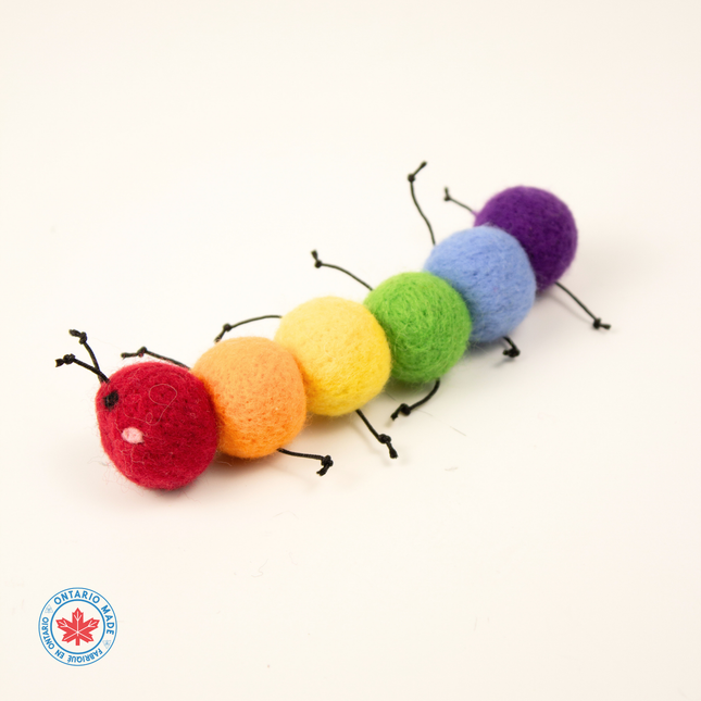 The Wool Rainbow Caterpillar — Bold, Colourful, and Built for Bigger Cats