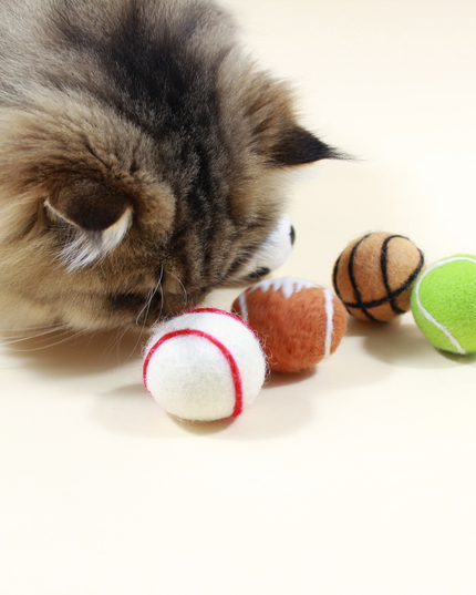 Moricat Handmade Wool Tennis Ball Cat Toy