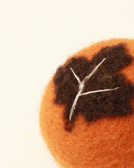 Moricat Handmade Brown Maple Leaf Wool Cat Toy