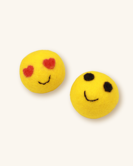 Moricat Handmade Wool Heart-Eyes Emoji Cat Toy – Limited 2025 Edition