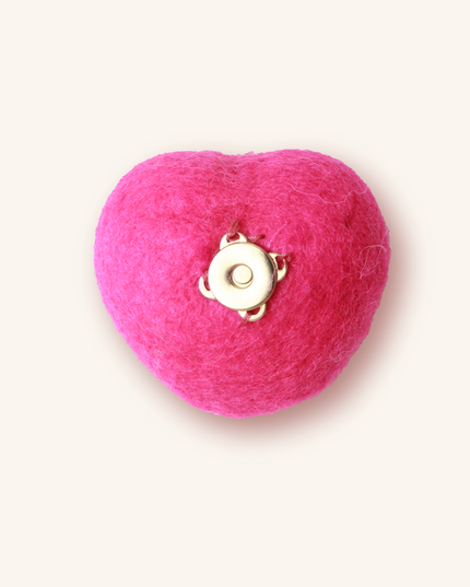 Moricat Handmade Wool Pink Heart Cat Toy