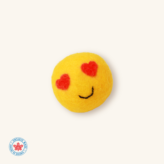 Moricat Handmade Wool Heart-Eyes Emoji Cat Toy – Limited 2025 Edition