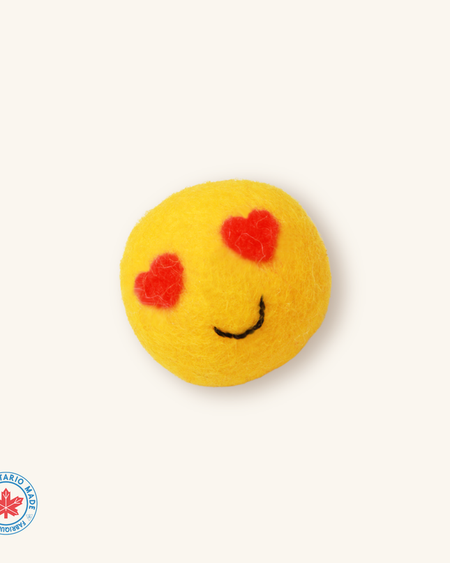 Moricat Handmade Wool Heart-Eyes Emoji Cat Toy – Limited 2025 Edition