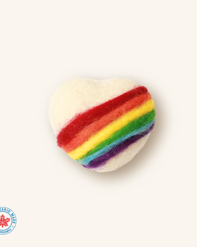 Moricat Handmade Wool Rainbow Heart Cat Toy