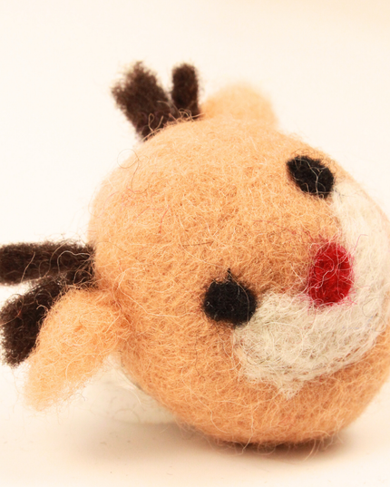 Moricat Handmade Wool Christmas Reindeer Cat Toy