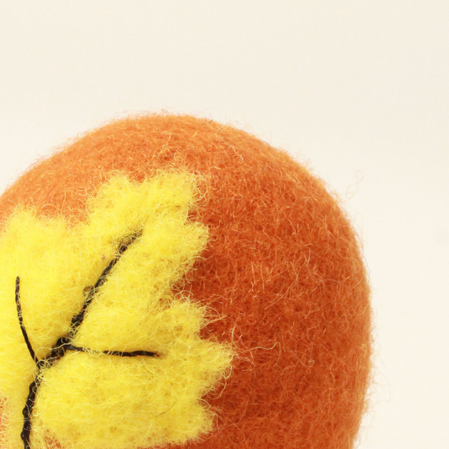 Moricat Handmade Yellow Maple Leaf Wool Cat Toy