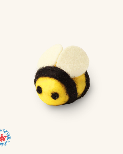 Moricat Handmade Bee-Shape Wool Cat Toy