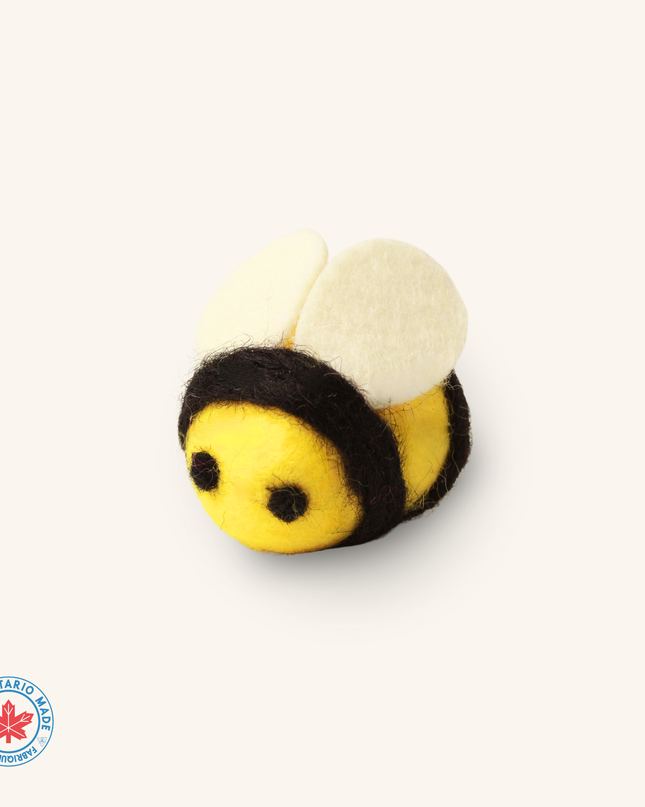 Moricat Handmade Bee-Shape Wool Cat Toy