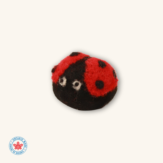 Moricat Handmade Ladybug-Shape Wool Cat Toy