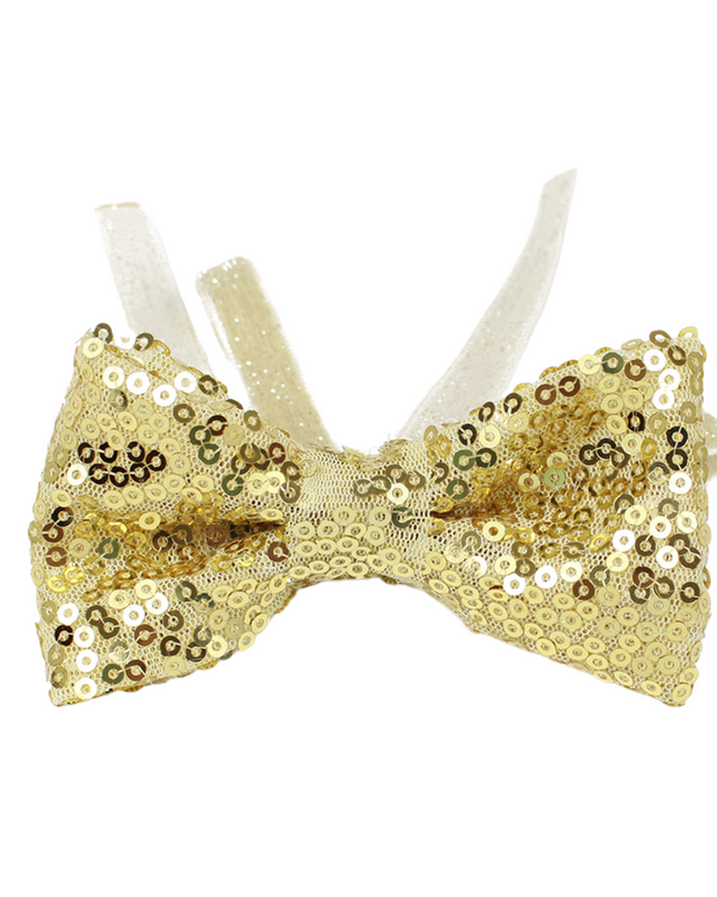 Silver Sequins Bow Tie for Pets