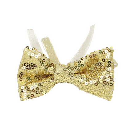Silver Sequins Bow Tie for Pets