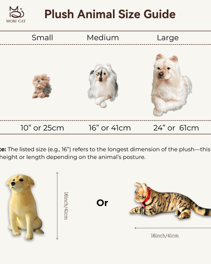 10-Inch Custom Pet Plush Gift (25 cm) – Handmade Keepsake