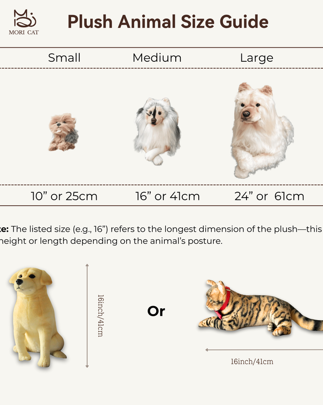 10-Inch Custom Pet Plush Gift (25 cm) – Handmade Keepsake
